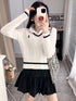 Winter Knitted V-neck Collar Down Pullover